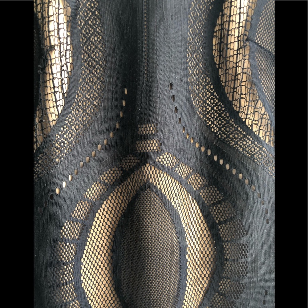 A’gaci Black Lace Dress W/Tan slip 👗 Sz Small - Picture 2 of 3